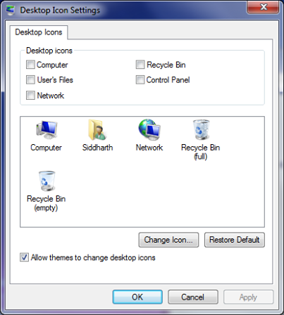 How to Remove Recycle bin From Desktop?